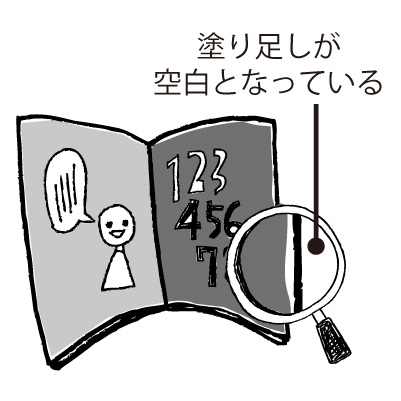 端が印刷されない